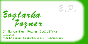 boglarka pozner business card